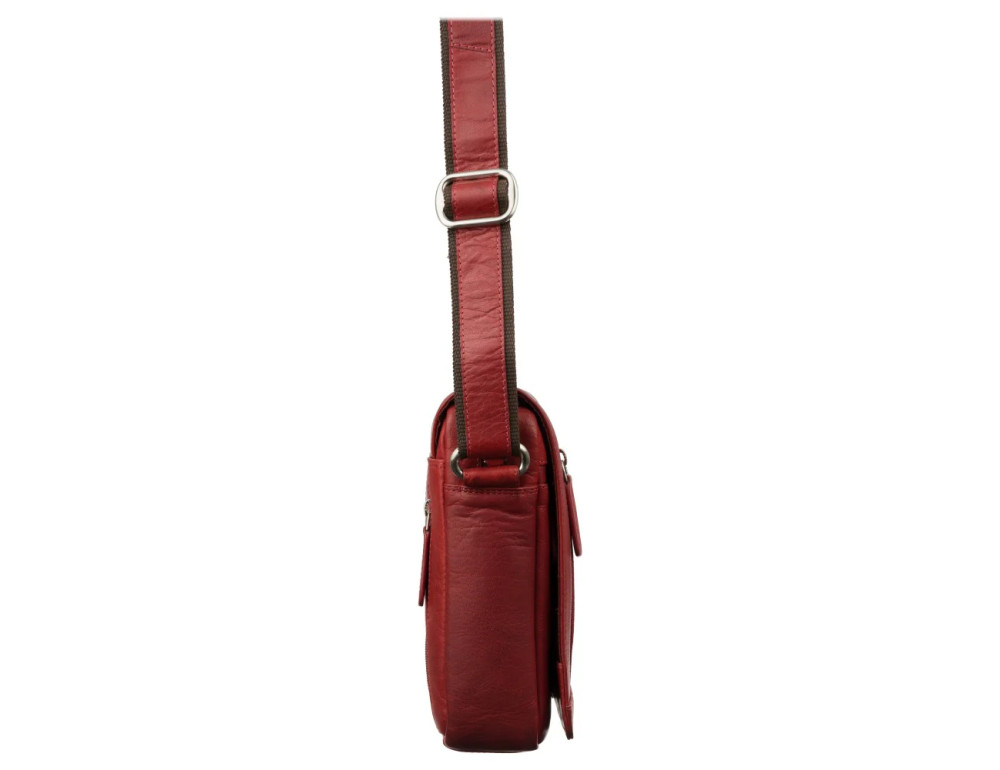 Чоловіча шкіряна сумка червоного кольору Visconti S7 Red Bag A5 - Фотографія № 3