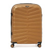 Чемодан пластиковый среднего размера L светло-коричневого цвета Ricco Grande T15002Gold-L