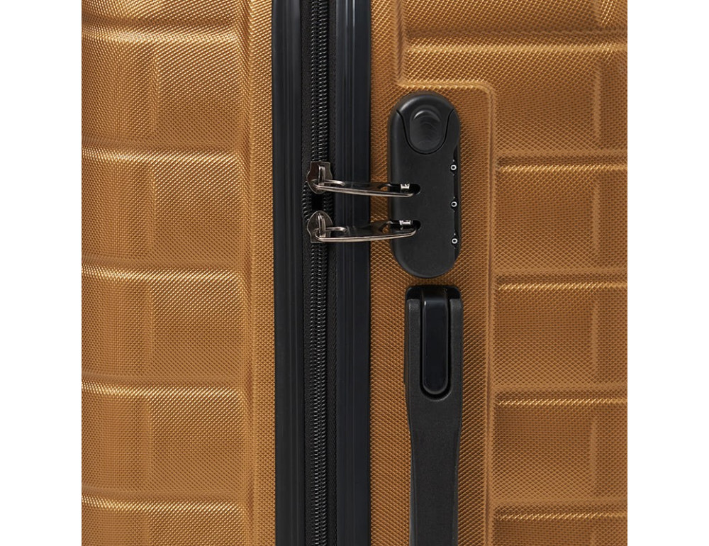 Середній чемодан Ricco Grande T15003Gold-L (4 колеса) - Фотографія № 8
