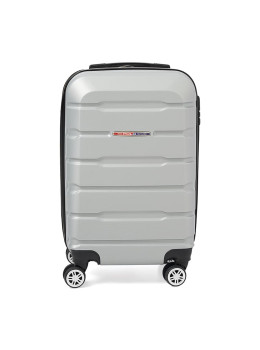 Чемодан маленький 4 колеса Ricco Grande T1ABS500silver-M