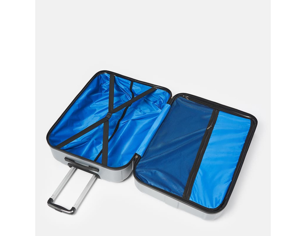 Чемодан средний 4 колеса Ricco Grande T1ABS550silver-L - Фото № 5