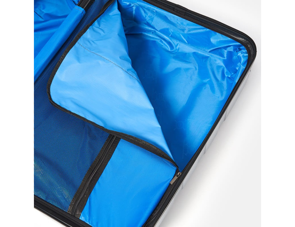 Чемодан средний 4 колеса Ricco Grande T1ABS550silver-L - Фото № 6