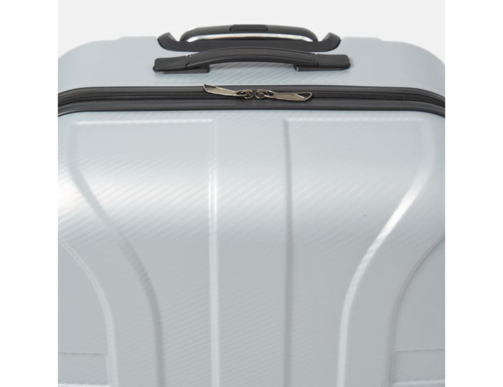 Чемодан средний 4 колеса Ricco Grande T1ABS550silver-L - Фото № 7