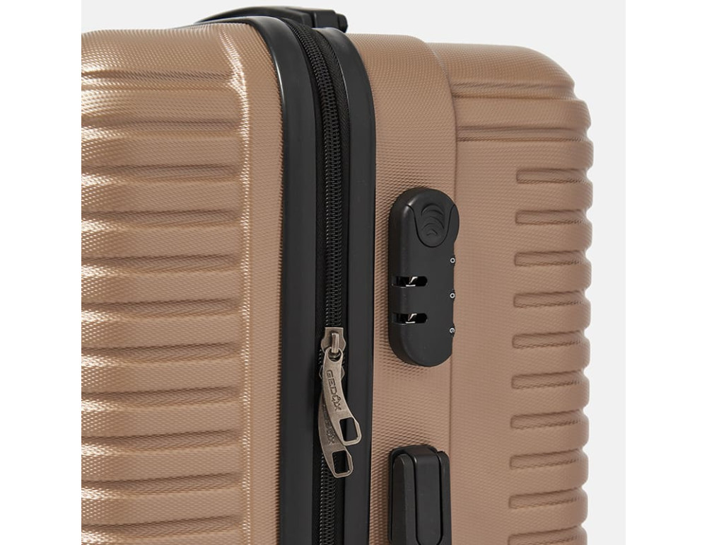Чемодан середній на 4 колеса Ricco Grande T1ABS600gold-L — золотий - Фотографія № 7