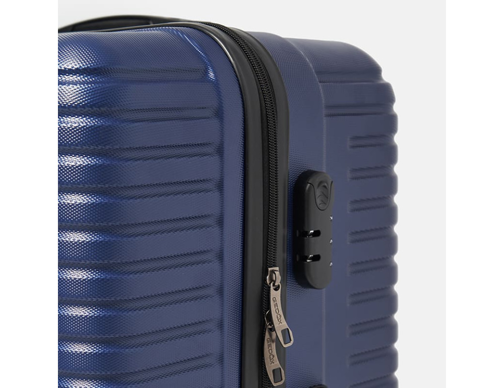Великий чемодан на 4 колеса Ricco Grande T1ABS600navy-XL — синій - Фотографія № 7
