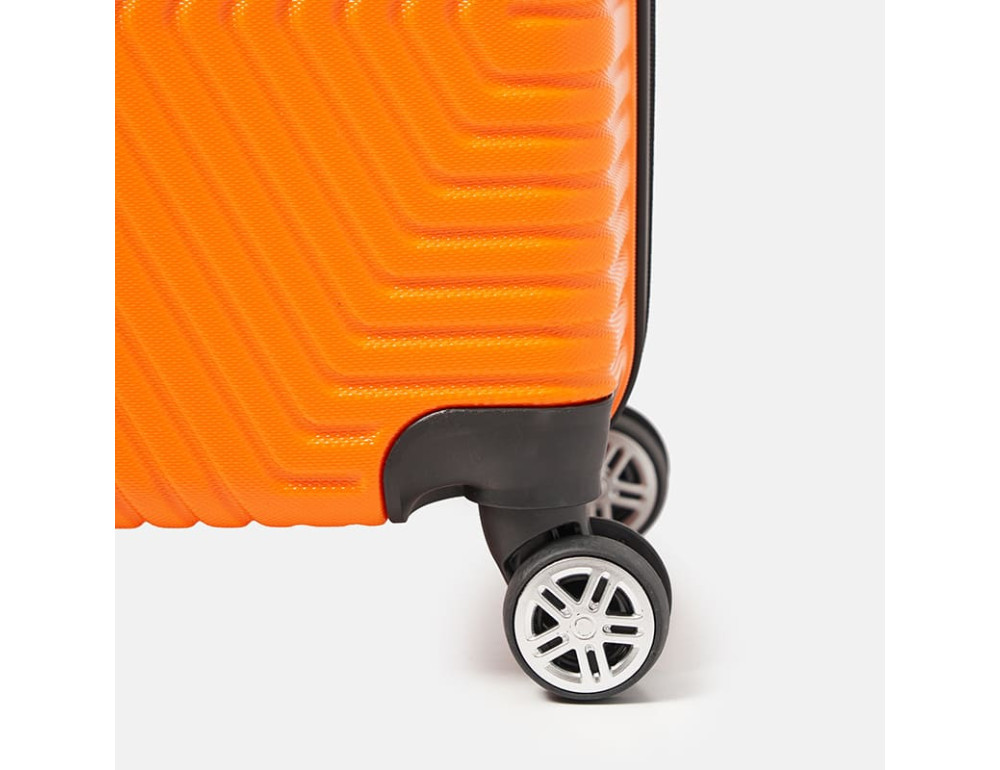 Чемодан маленький на 4 колеса Ricco Grande T1ABS600orange-M — оранжевий - Фотографія № 8