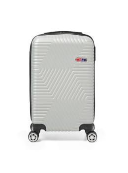 Чемодан маленький 4 колеса Ricco Grande T1ABS600silver-M