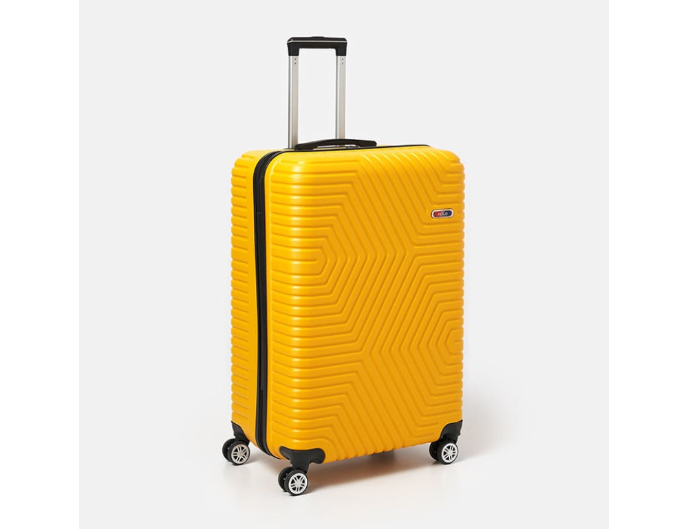 Великий чемодан на 4 колеса Ricco Grande T1ABS600yellow-XL — жовтий - Фотографія № 3