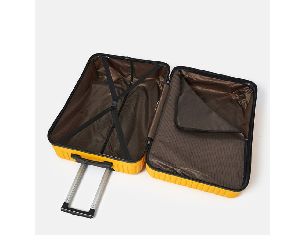 Великий чемодан на 4 колеса Ricco Grande T1ABS600yellow-XL — жовтий - Фотографія № 5