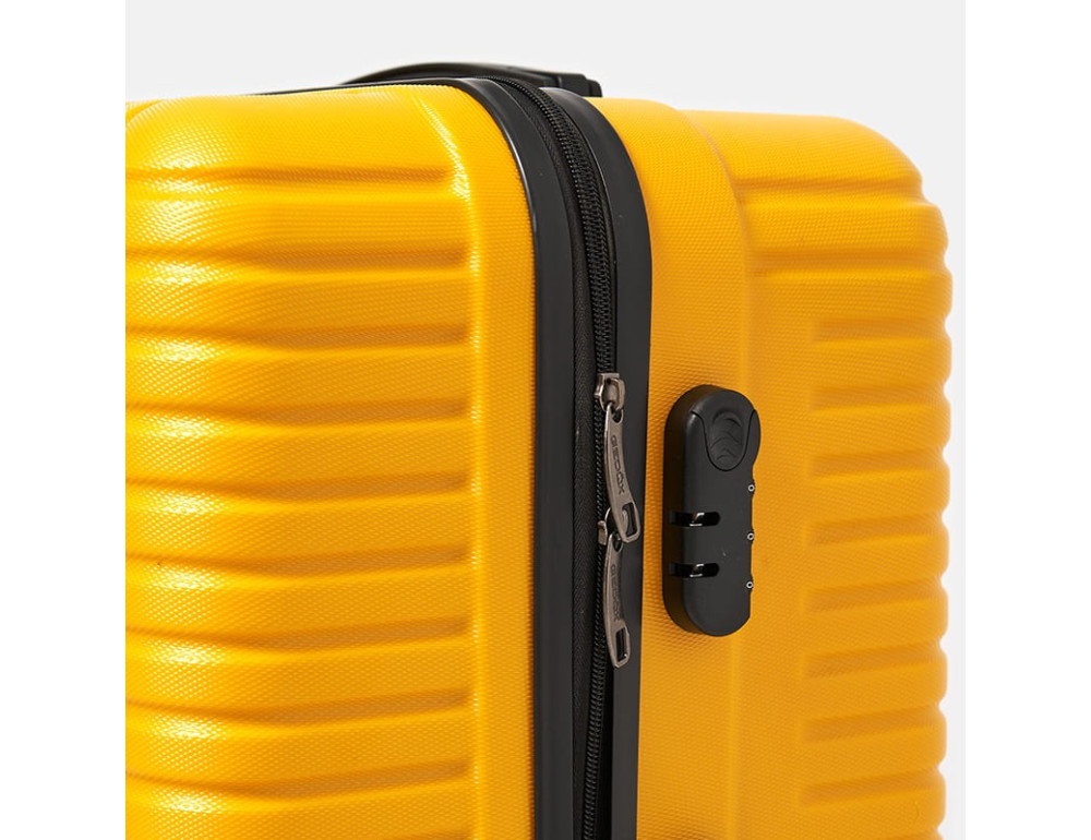 Великий чемодан на 4 колеса Ricco Grande T1ABS600yellow-XL — жовтий - Фотографія № 8