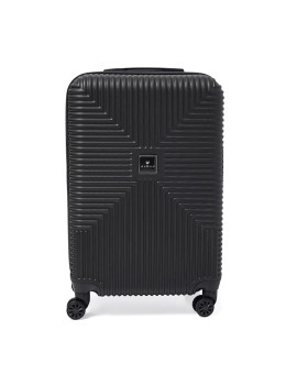 Чемодан пластиковый среднего размера L черный Ricco Grande T1Bowtie21black-L