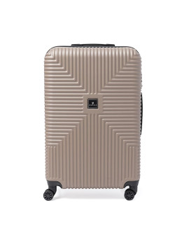 Чемодан пластиковый большого размера XL коричневый Ricco Grande T1Bowtie21brown-XL