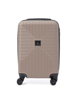 Чемодан пластиковый маленького размера М золотого цвета Ricco Grande T1Bowtie21gold-M