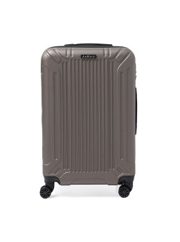 Чемодан пластиковый среднего размера L коричневый Ricco Grande T1Castle1brown-L