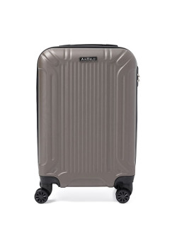 Чемодан маленький 4 колеса Ricco Grande T1Castle1brown-M