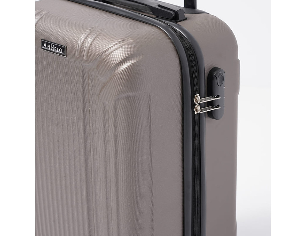 Чемодан маленький 4 колеса Ricco Grande T1Castle1brown-M - Фото № 8