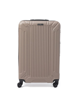 Чемодан пластиковый большого размера XL золотого цвета Ricco Grande T1Castle1gold-XL