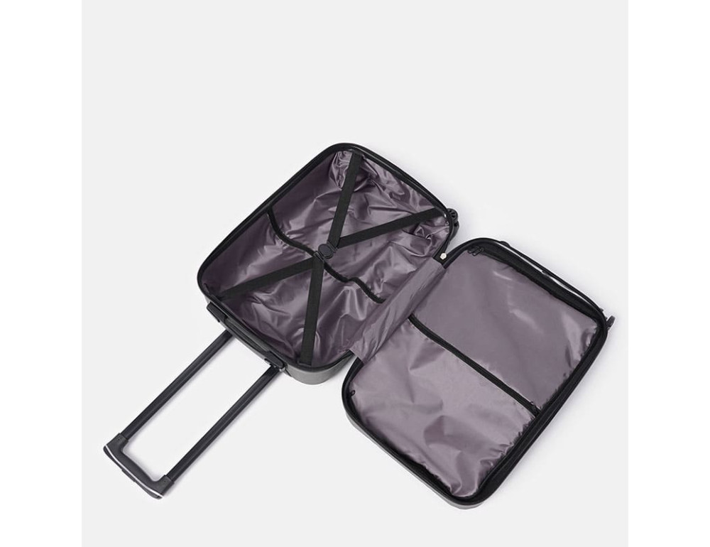 Чемодан пластиковый маленького размера М серый Ricco Grande T1Castle1gray-M - Фото № 6