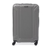 Чемодан пластиковый большого размера XL серый Ricco Grande T1Castle1gray-XL