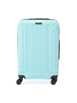 Чемодан пластиковый среднего размера L голубой Ricco Grande T1Castle1lightblue-L