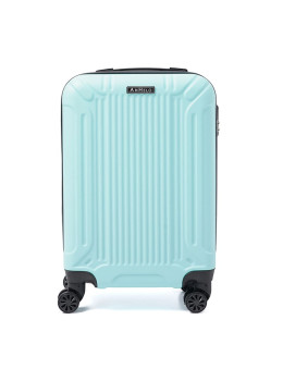 Чемодан пластиковый маленького размера М голубой Ricco Grande T1Castle1lightblue-M