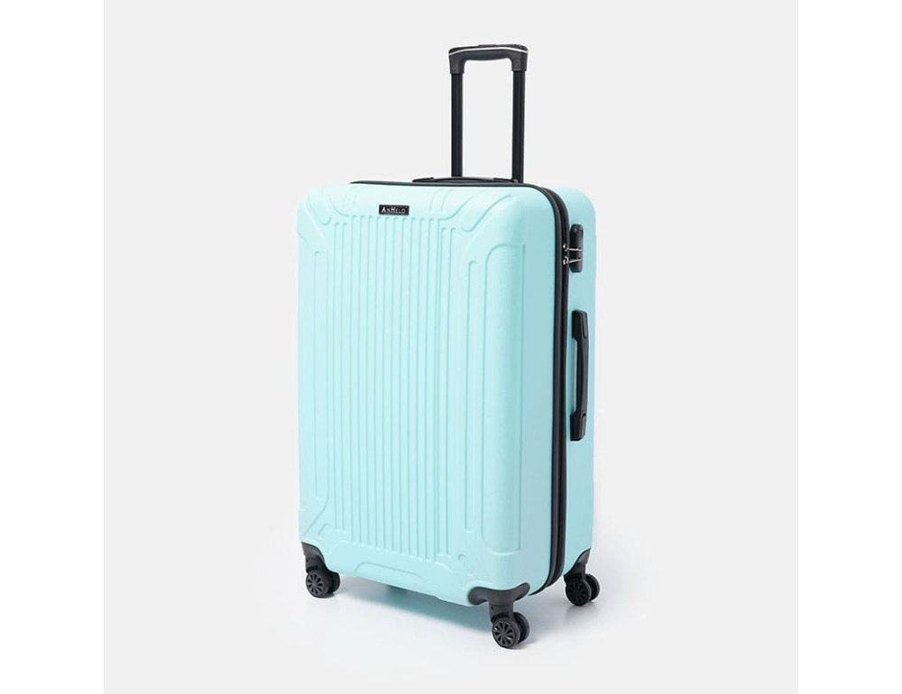 Великий пластиковий чемодан XL блакитний Ricco Grande T1Castle1lightblue-XL - Фотографія № 3