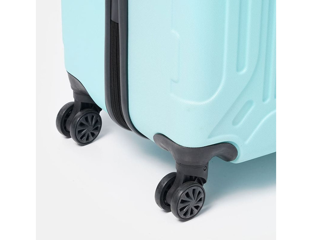 Великий пластиковий чемодан XL блакитний Ricco Grande T1Castle1lightblue-XL - Фотографія № 8