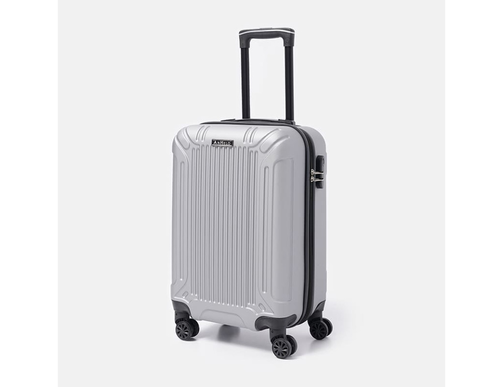 Малий пластиковий чемодан M сріблястий Ricco Grande T1Castle1silver-M - Фотографія № 3