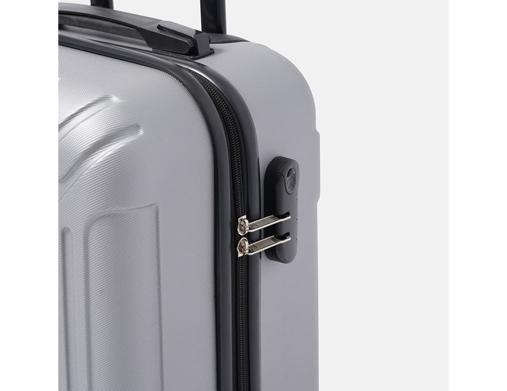 Малий пластиковий чемодан M сріблястий Ricco Grande T1Castle1silver-M - Фотографія № 8