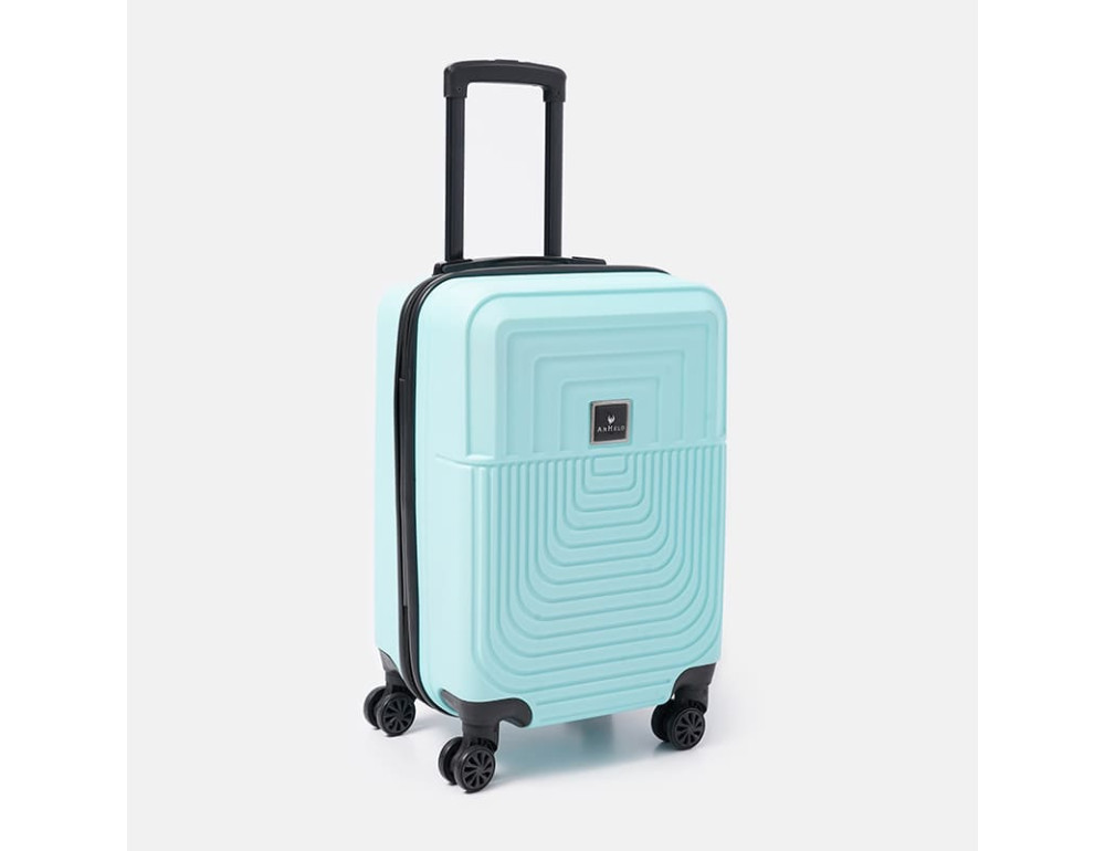Чемодан пластиковий маленького розміру M блакитний Ricco Grande T1Marble20lightblue-M - Фотографія № 4