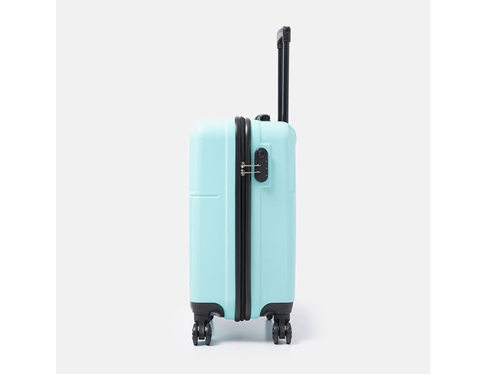 Чемодан пластиковий маленького розміру M блакитний Ricco Grande T1Marble20lightblue-M - Фотографія № 5