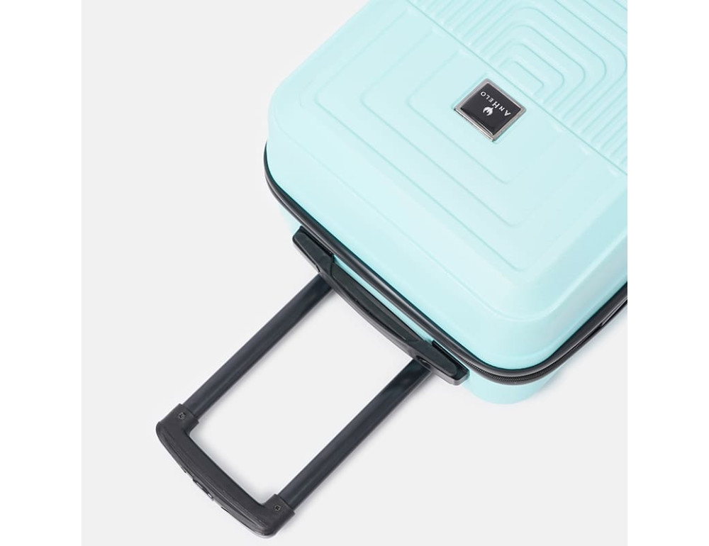 Чемодан пластиковий маленького розміру M блакитний Ricco Grande T1Marble20lightblue-M - Фотографія № 7
