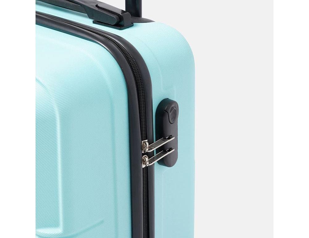 Чемодан пластиковий маленького розміру M блакитний Ricco Grande T1Marble20lightblue-M - Фотографія № 8