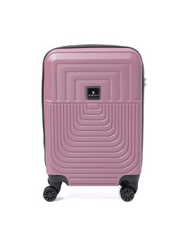 Чемодан пластиковый маленького размера М фиолетовый Ricco Grande T1Marble20violet-M