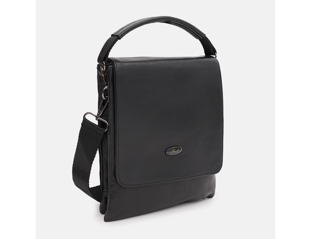 Чоловіча шкіряна барсетка Ricco Grande T1TR0020 Black - Фотографія № 2