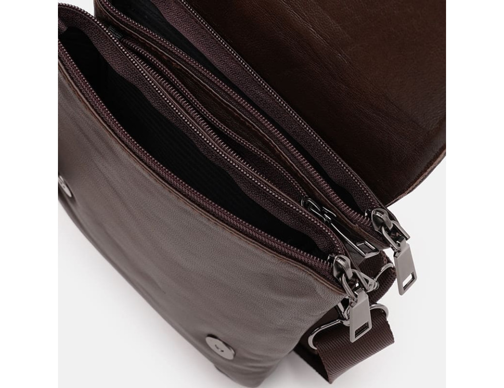Чоловіча шкіряна барсетка Ricco Grande T1TR0020-Brown - Фотографія № 5