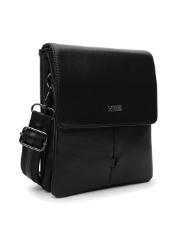 Чоловіча шкіряна сумка через плече Ricco Grande T1tr0021bl‑black
