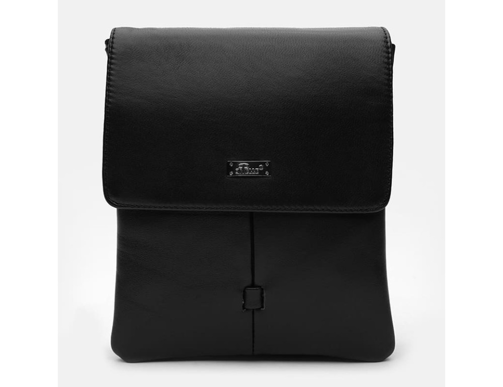 Чоловіча шкіряна сумка через плече Ricco Grande T1tr0021bl‑black - Фотографія № 2