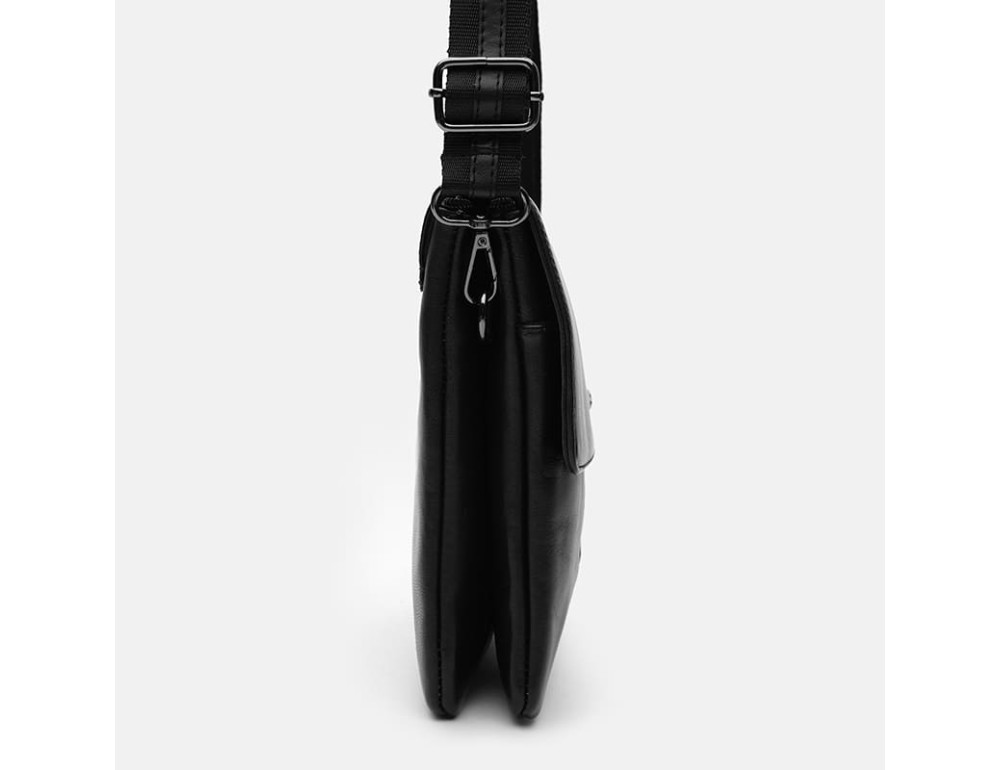 Чоловіча шкіряна сумка через плече Ricco Grande T1tr0021bl‑black - Фотографія № 4
