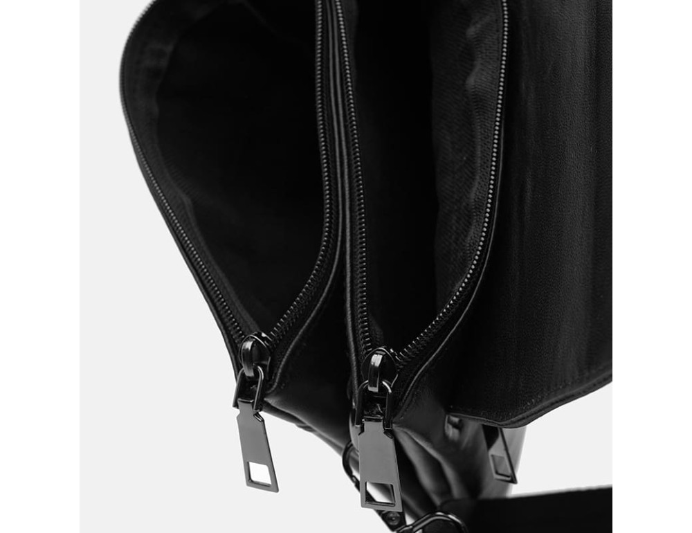 Чоловіча шкіряна сумка через плече Ricco Grande T1tr0021bl‑black - Фотографія № 5