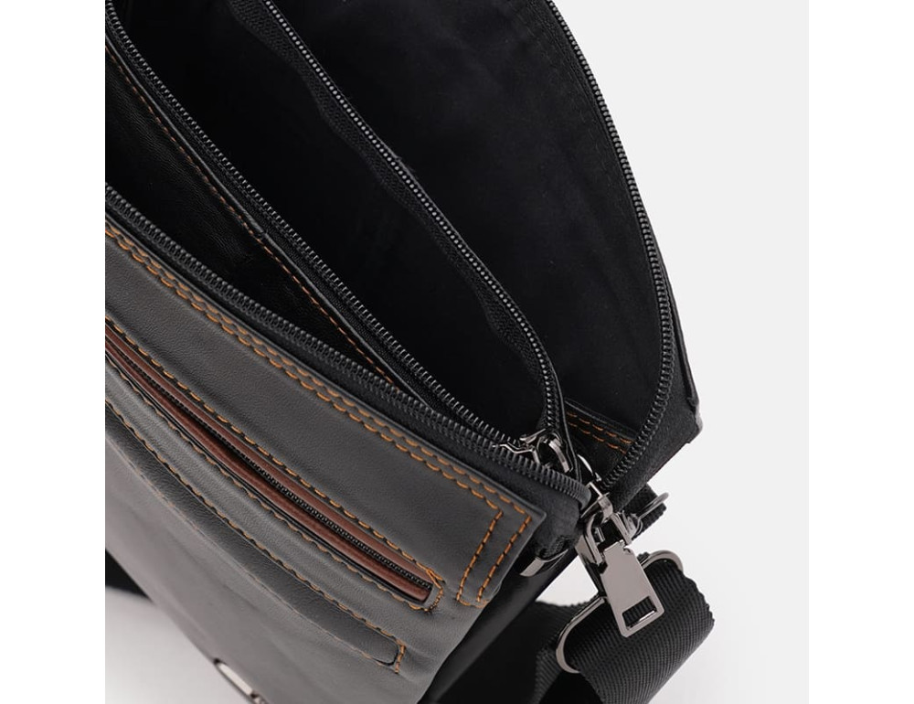 Мужская кожаная сумка через плече Ricco Grande T1tr0025blp-black - Фото № 5