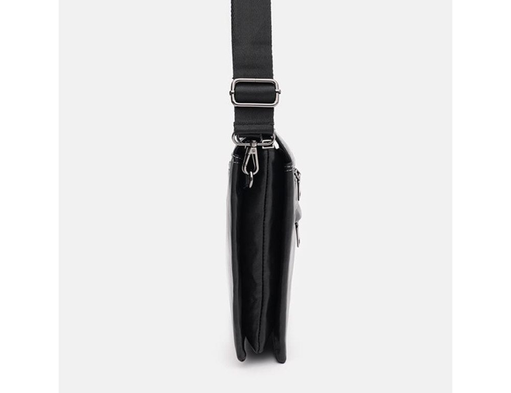 Чоловіча шкіряна барсетка через плече Ricco Grande T1tr0025gr-black - Фотографія № 4