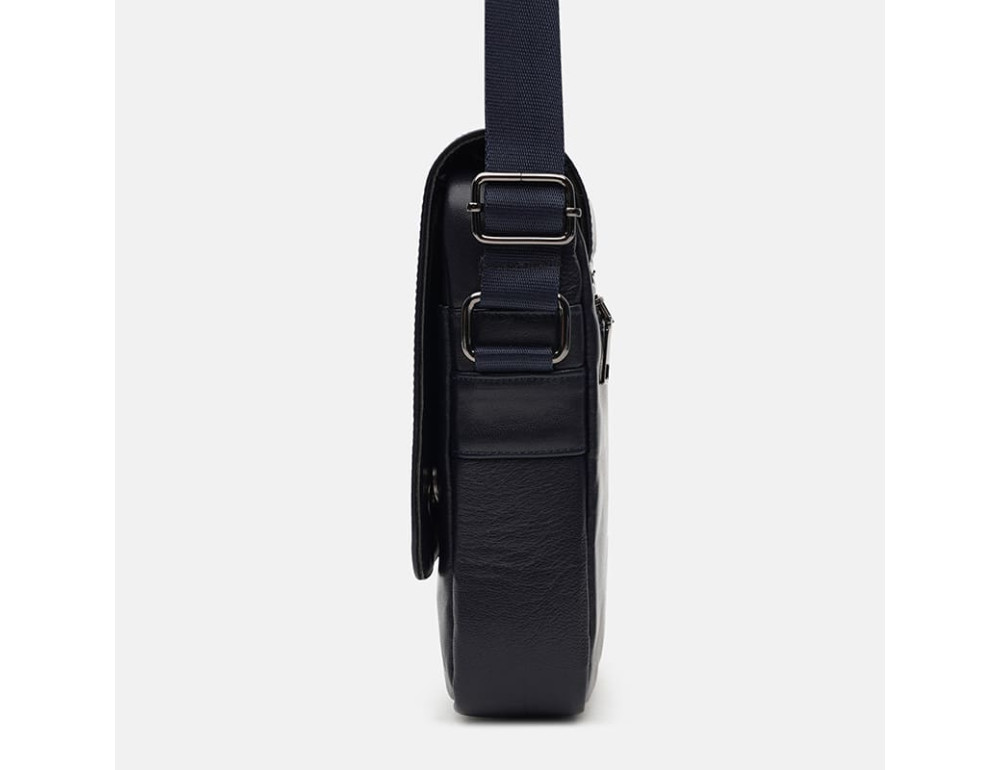 Чоловіча шкіряна сумка через плече Ricco Grande T1tr0026n‑navy - Фотографія № 4