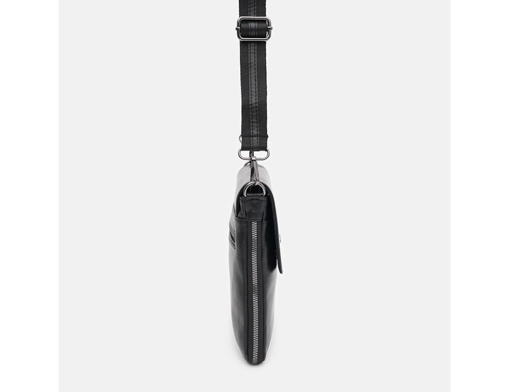 Чоловіча шкіряна сумка через плече Ricco Grande T1tr0028bl-black - Фотографія № 4