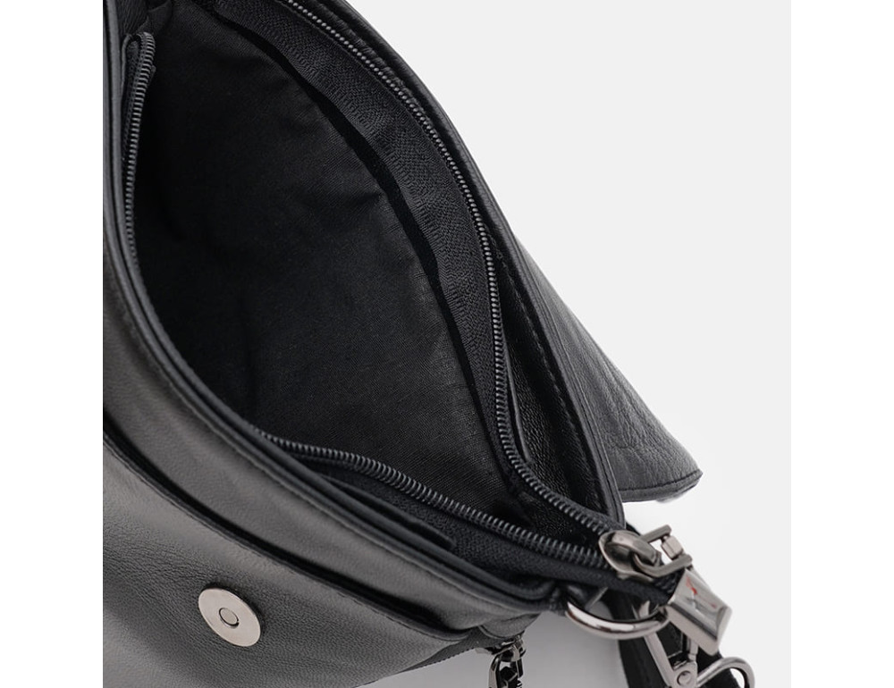 Чоловіча шкіряна сумка через плече Ricco Grande T1tr0028bl-black - Фотографія № 5
