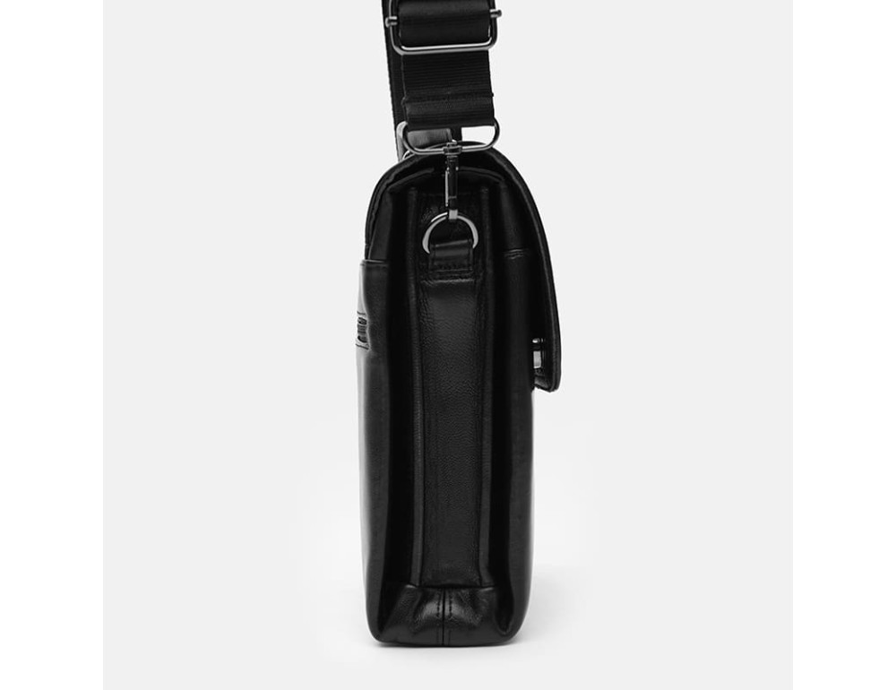 Мужская кожаная барсетка Ricco Grande T1tr0029bl-black - Фото № 4