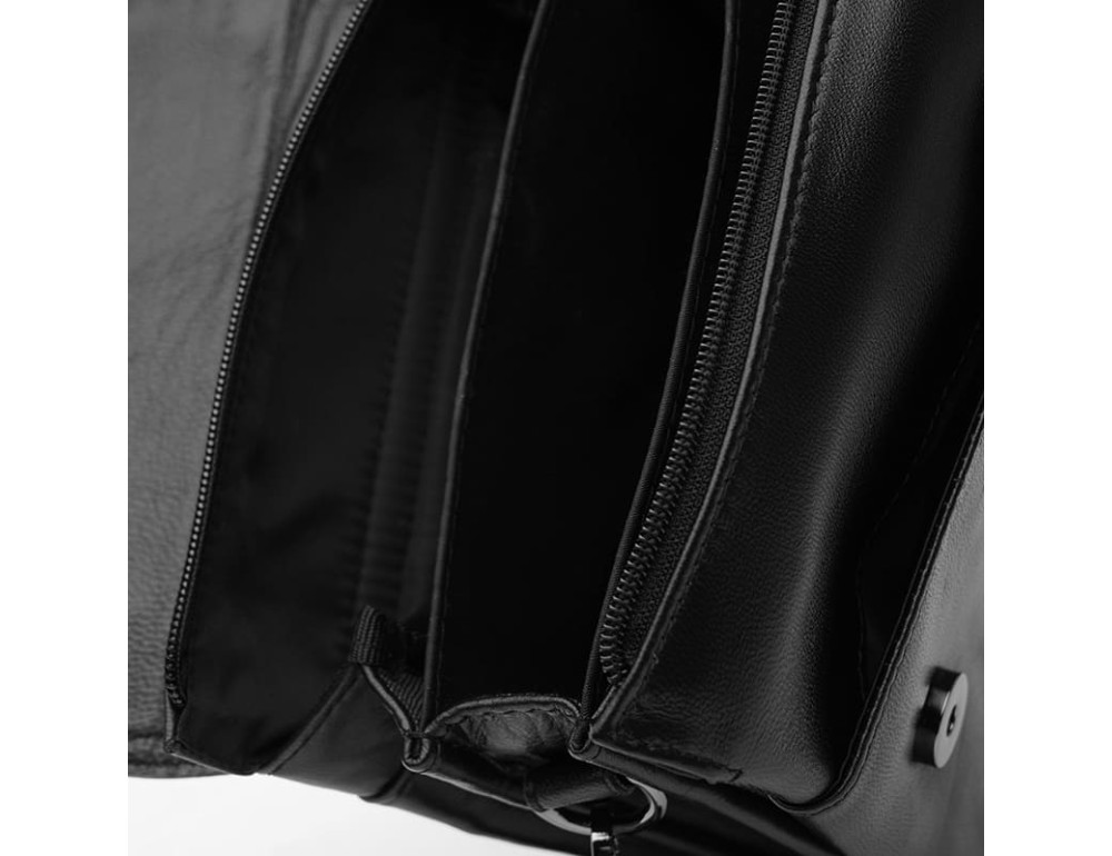 Мужская кожаная барсетка Ricco Grande T1tr0029bl-black - Фото № 5
