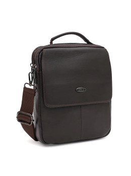 Чоловіча шкіряна барсетка через плече Ricco Grande T1tr0044br-brown