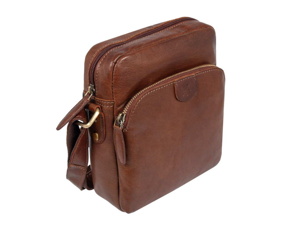 Коричнева шкіряна сумка через плече Ashwood T79 Chestnut - Фотографія № 2