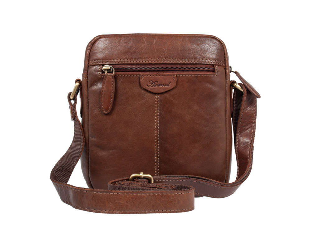 Коричнева шкіряна сумка через плече Ashwood T79 Chestnut - Фотографія № 4